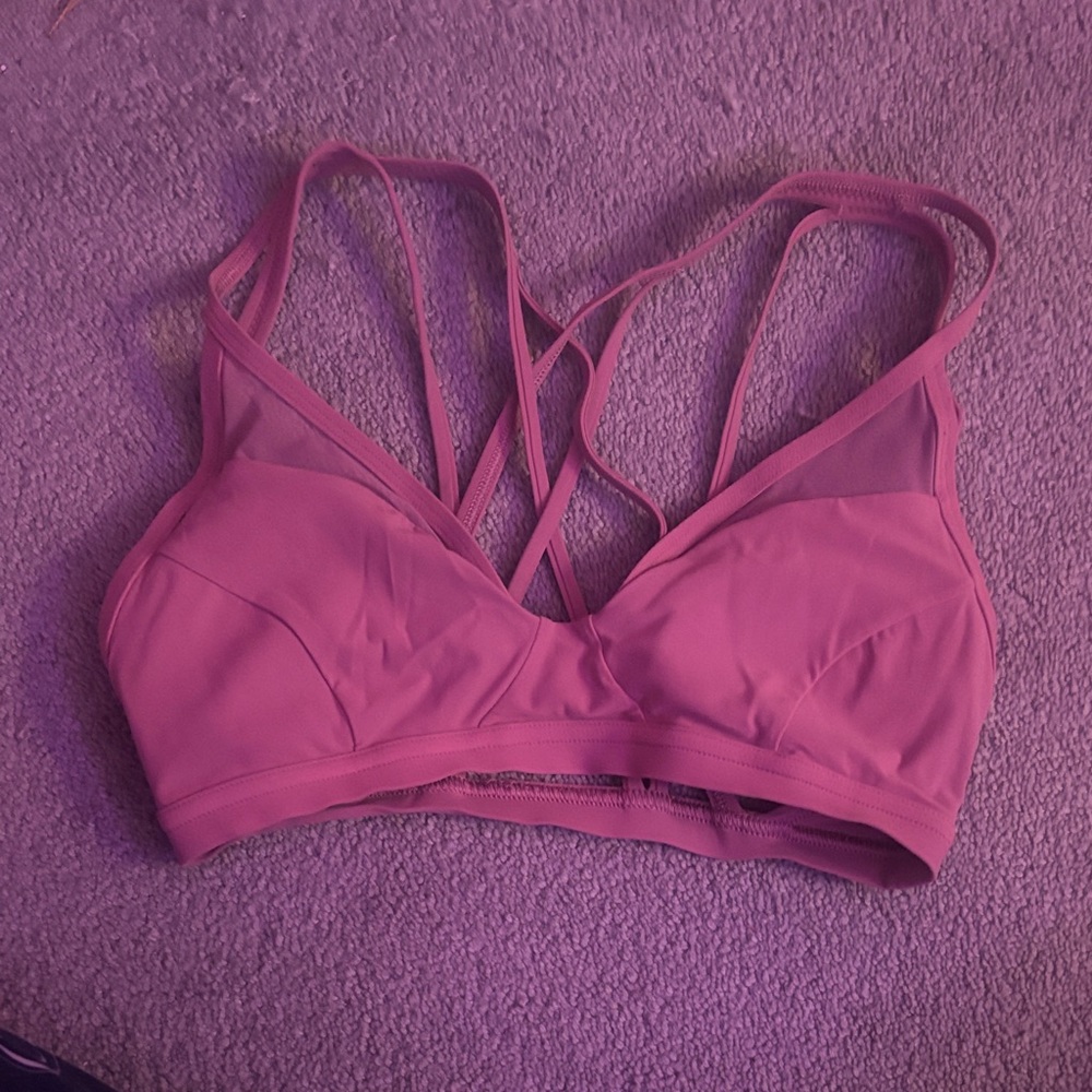 Pink lulu sports bra